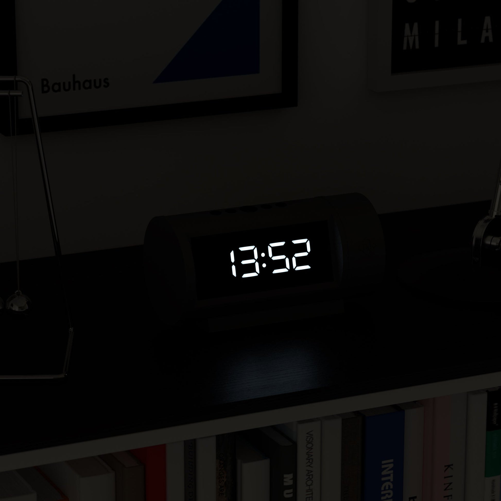 Newgate Pil Led Alarm Clock Black-Newgate-Mood