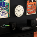 Newgate Radio City Wall Clock Black Arabic Dial - Matte Blizzard Grey-Newgate-Mood