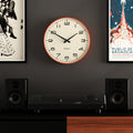Newgate Radio City Wall Clock Black Arabic Dial - Matte Pumpkin Orange-Newgate-Mood