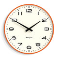 Newgate Radio City Wall Clock Black Arabic Dial - Matte Pumpkin Orange-Newgate-Mood