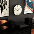 Newgate Radio City Wall Clock Bold Black Marker Dial - Matte Black-Newgate-Mood