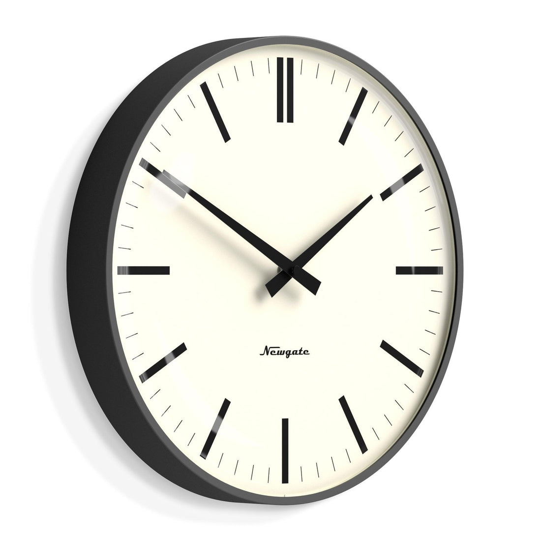 Newgate Radio City Wall Clock Bold Black Marker Dial - Matte Blizzard Grey*-Newgate-Mood