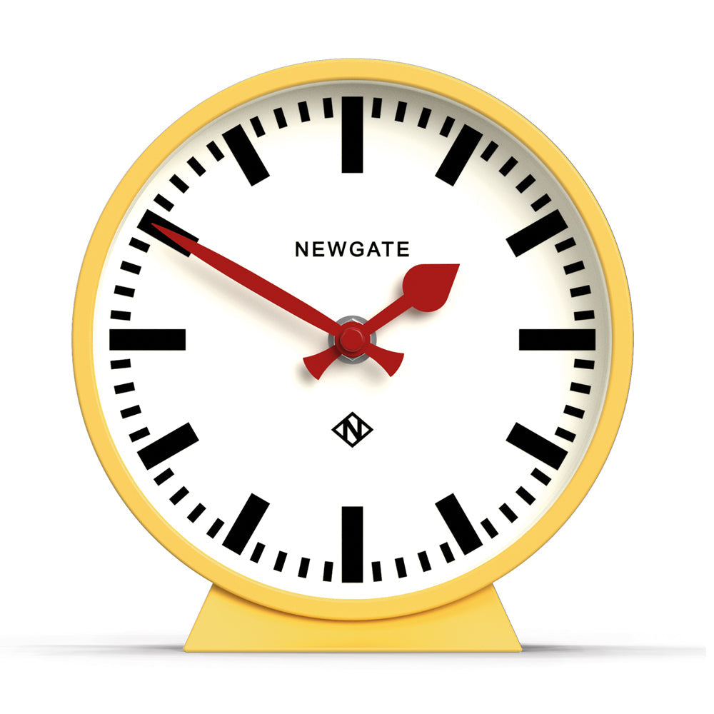 Newgate Railway Mantel Clock Cheeky Yellow*-Newgate-Mood