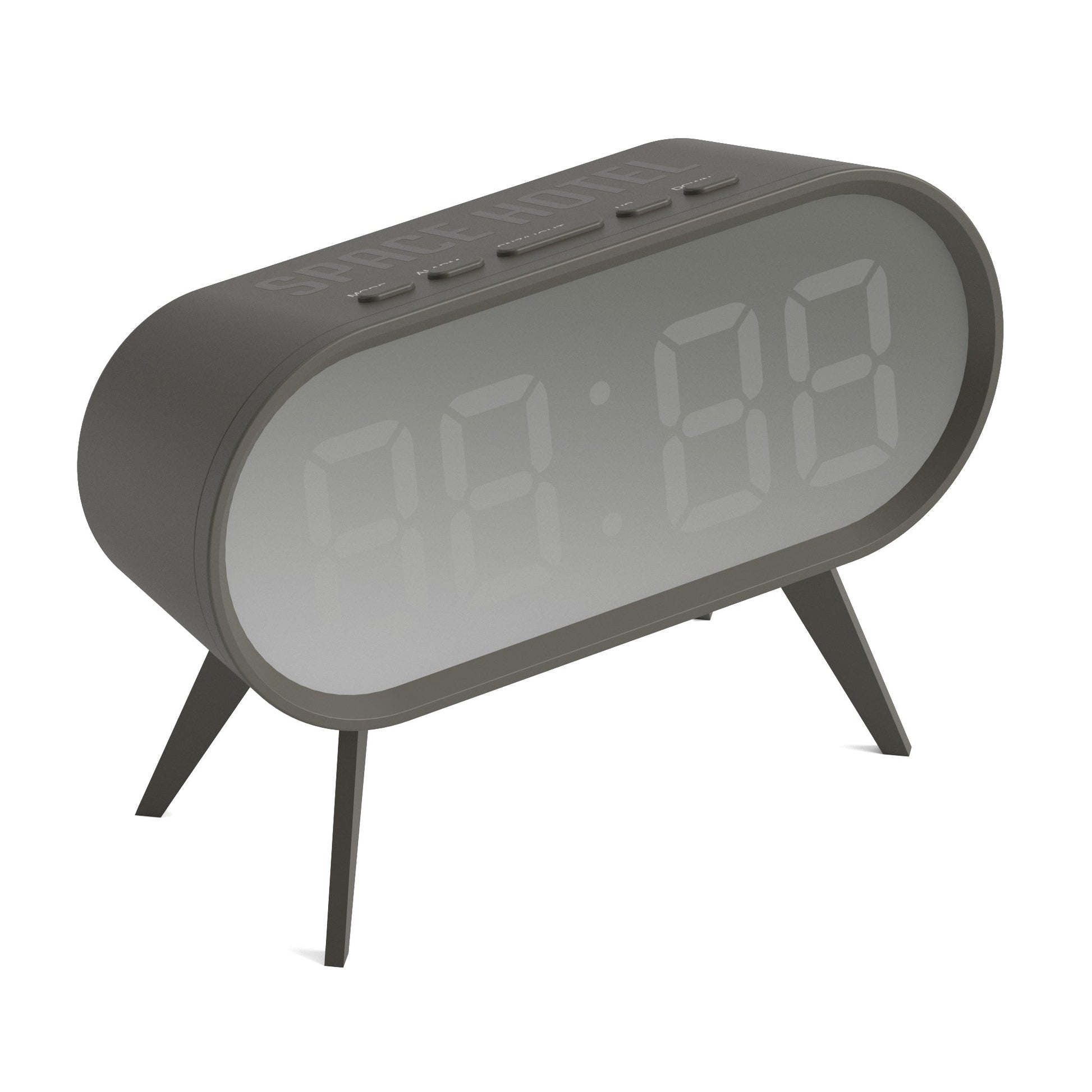 Newgate Space Hotel Cyborg Led Alarm Clock Grey-Newgate-Mood
