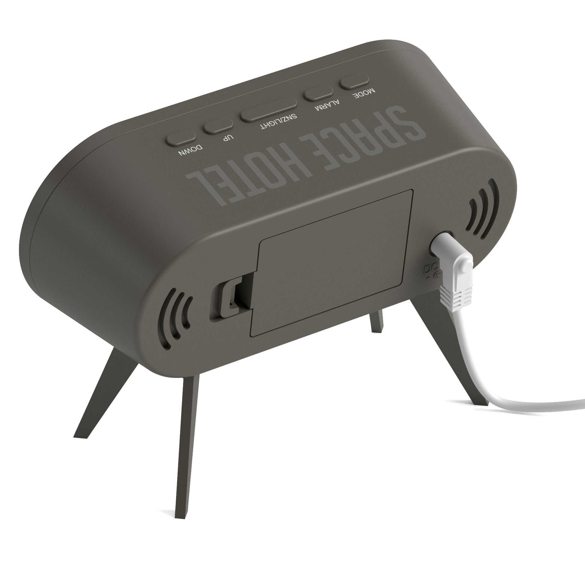 Newgate Space Hotel Cyborg Led Alarm Clock Grey-Newgate-Mood