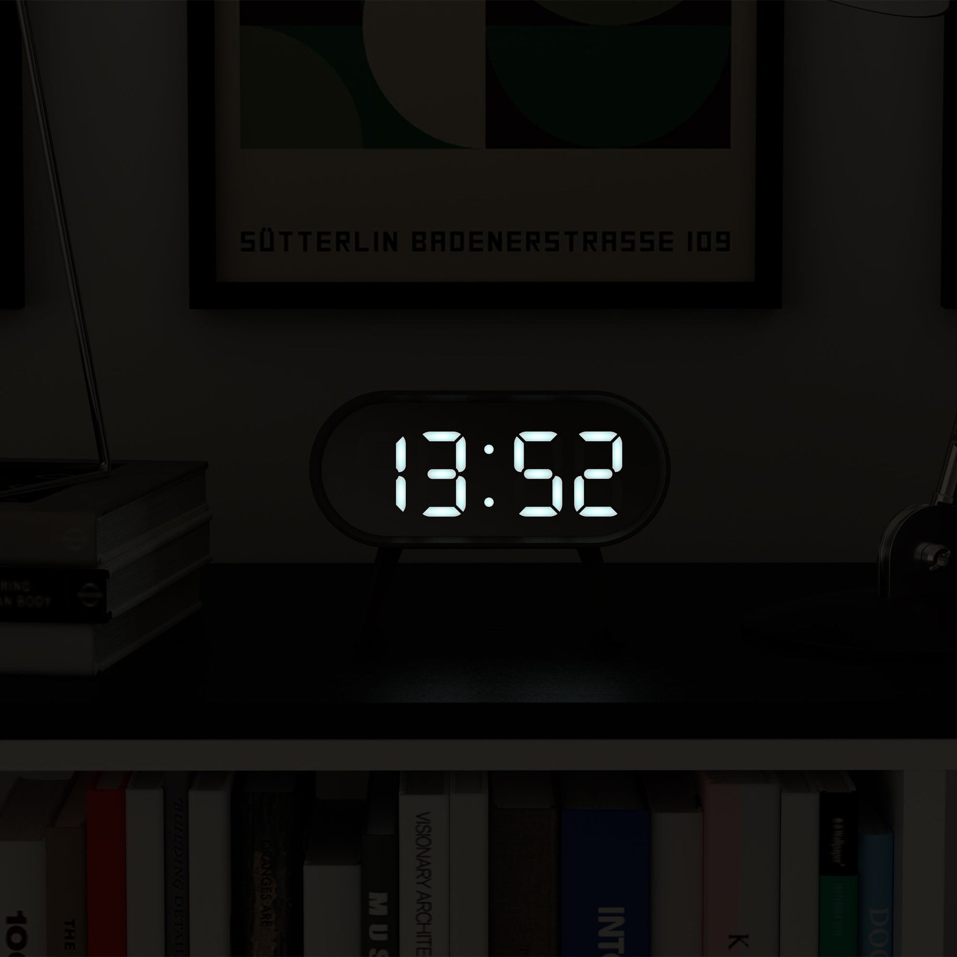 Newgate Space Hotel Cyborg Led Alarm Clock Grey-Newgate-Mood