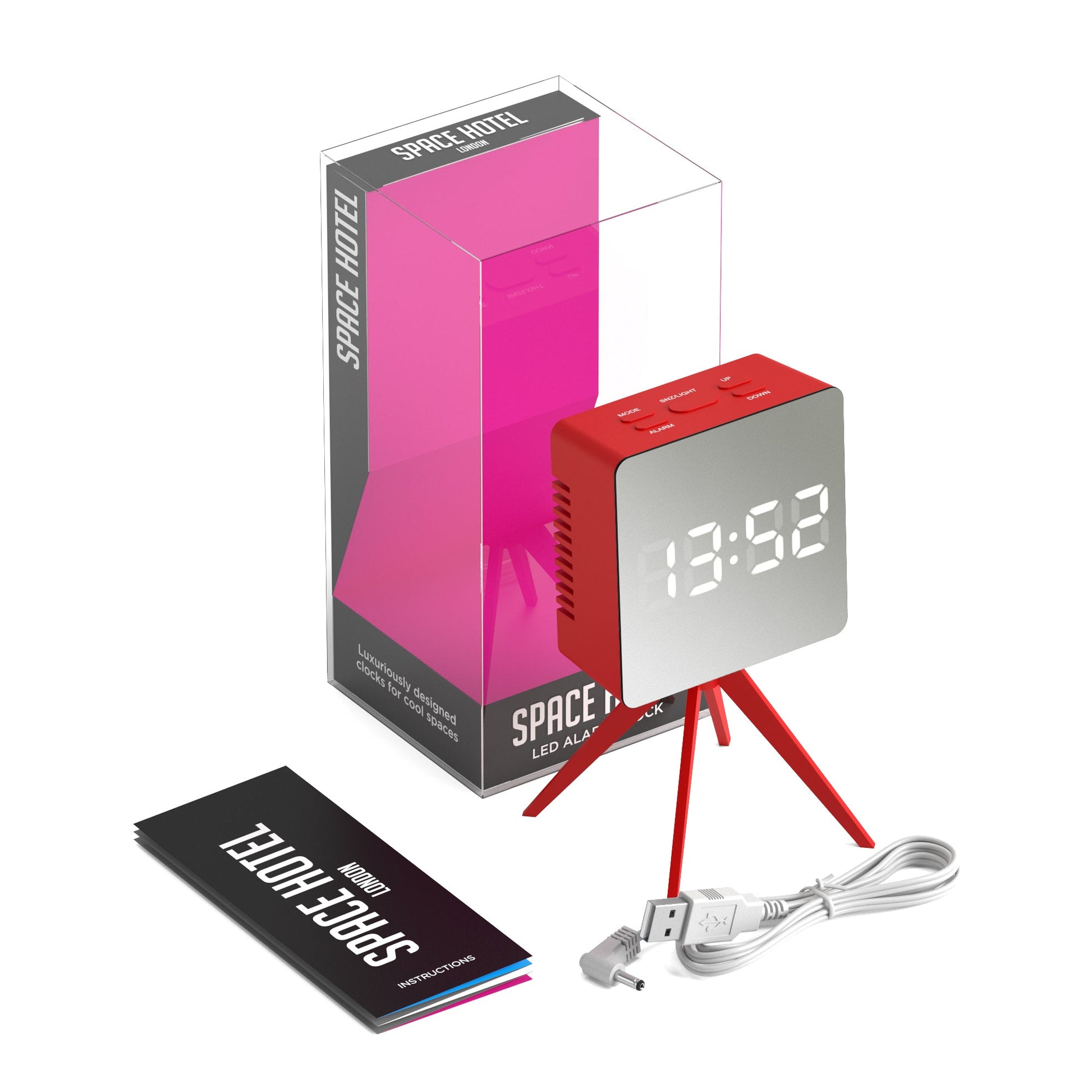 Newgate Space Hotel Droid Led Alarm Clock Red*-Newgate-Mood