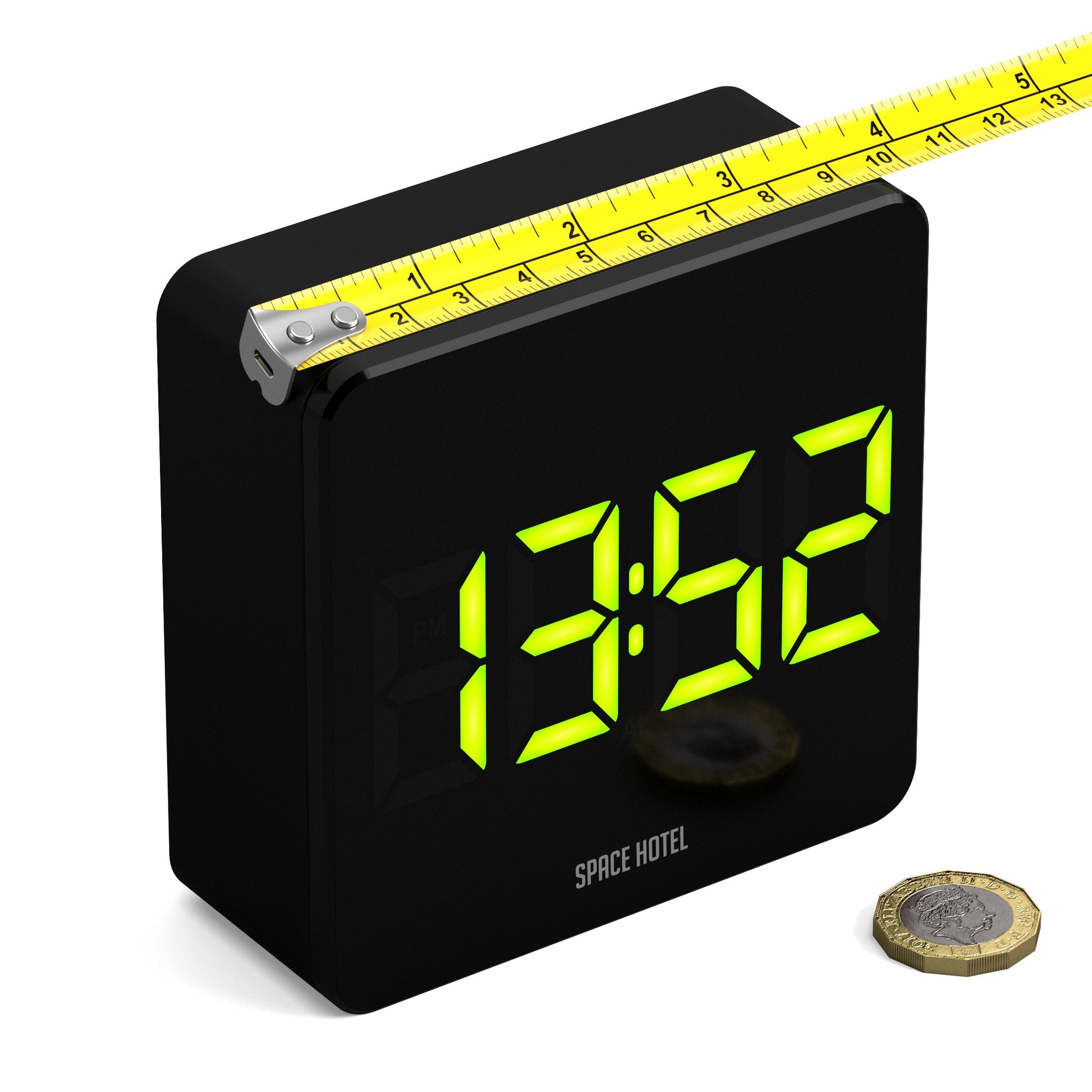 Newgate Space Hotel Orbatron Alarm Clock Black Case - Black Lens - Green Led-Newgate-Mood