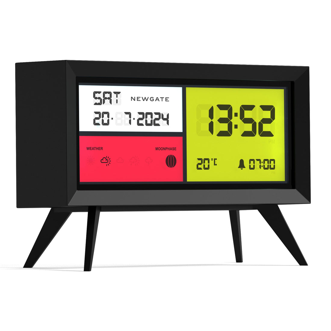 Newgate Spectronoma Lcd Alarm Clock Matte Black*-Newgate-Mood