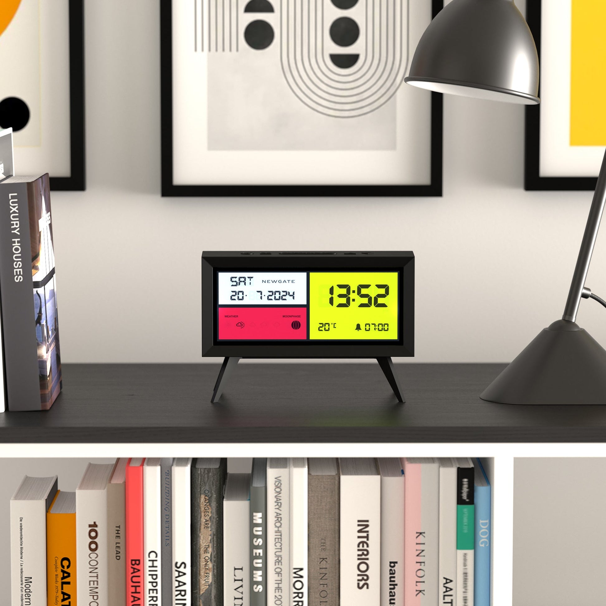 Newgate Spectronoma Lcd Alarm Clock Matte Black*-Newgate-Mood