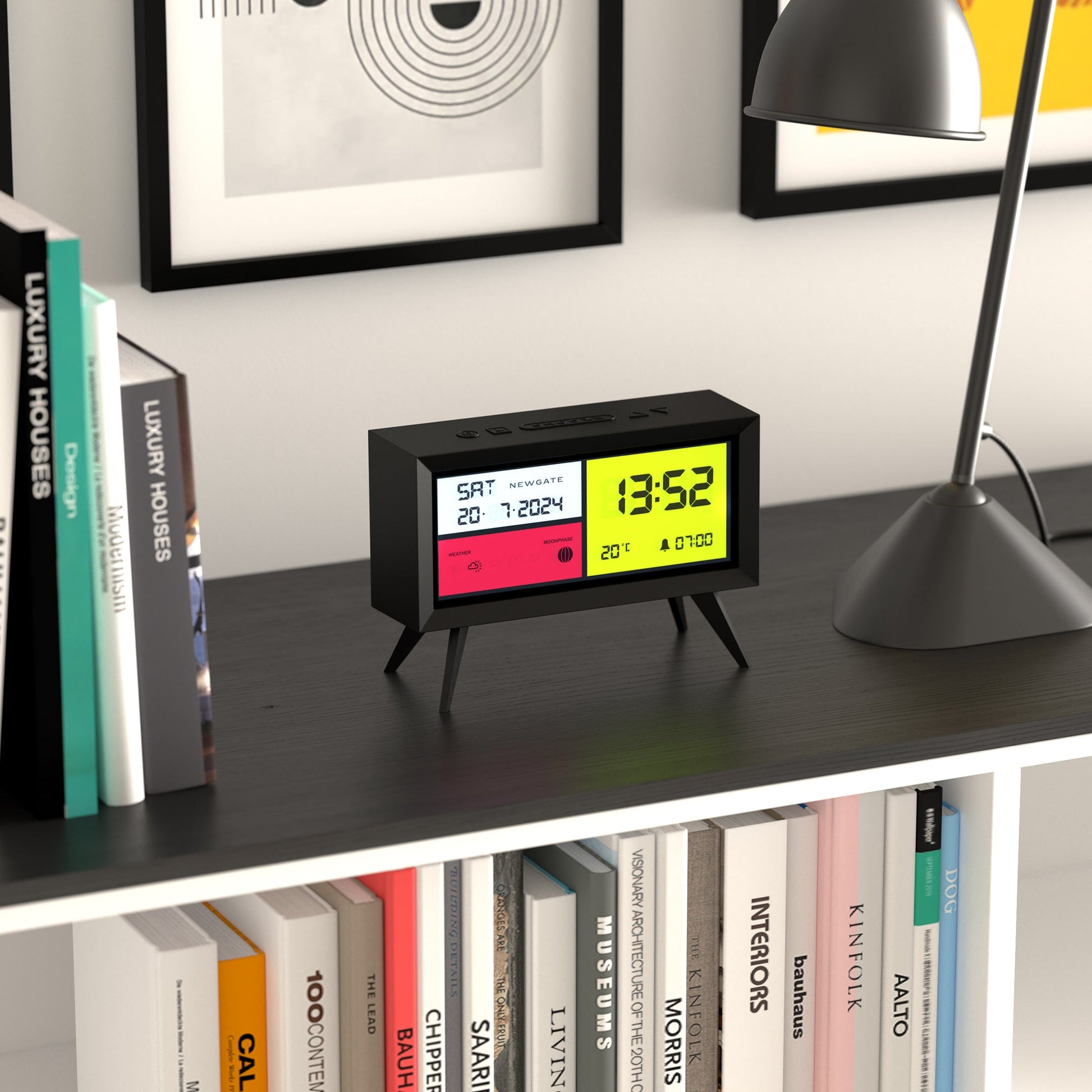 Newgate Spectronoma Lcd Alarm Clock Matte Black*-Newgate-Mood