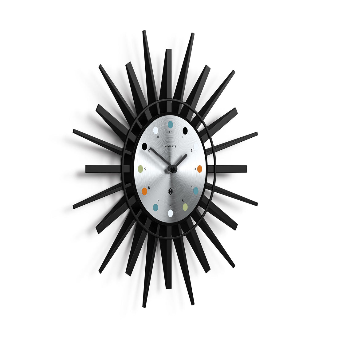 Newgate Stingray Wall Clock Black - Silver Dial*-Newgate-Mood