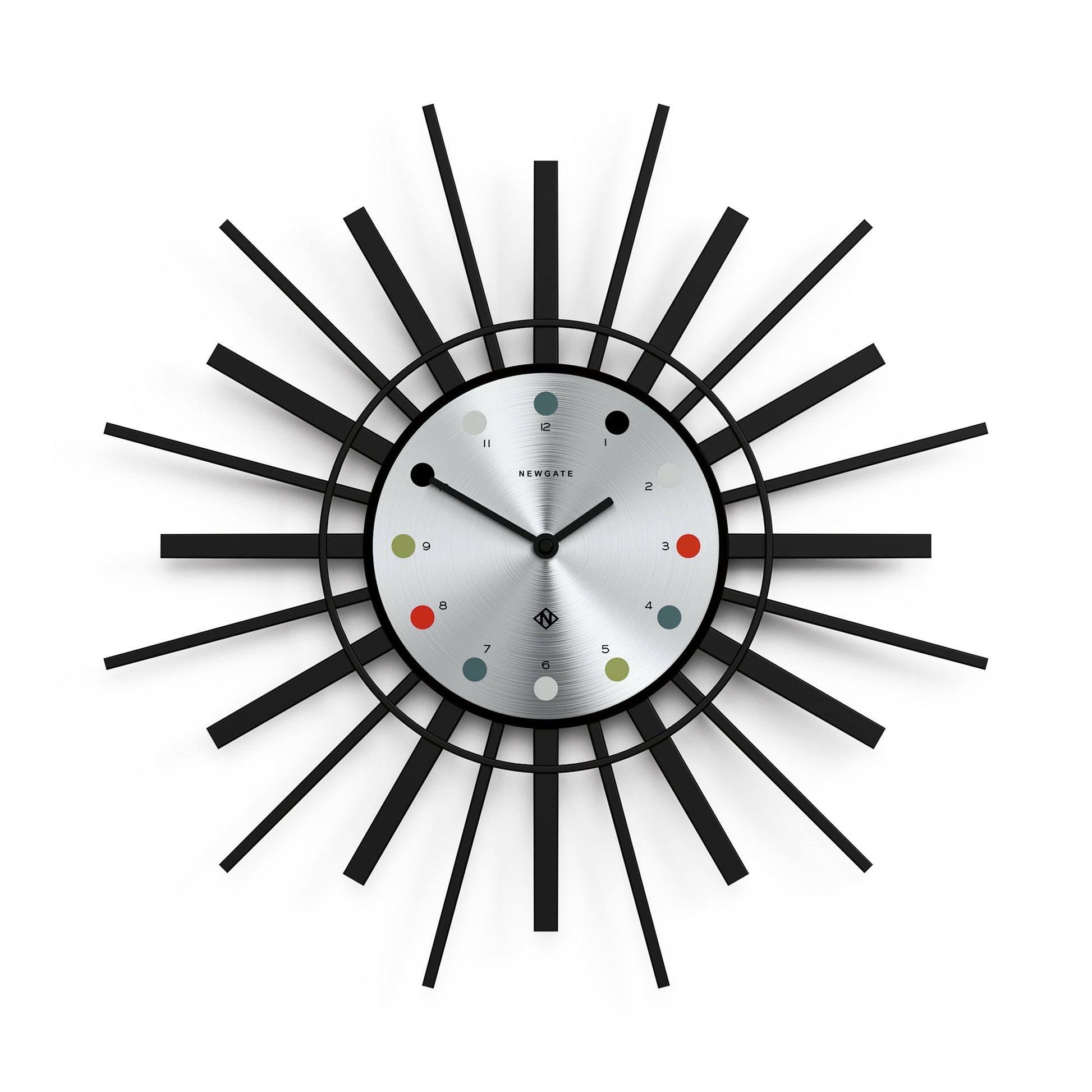 Newgate Stingray Wall Clock Black - Silver Dial*-Newgate-Mood