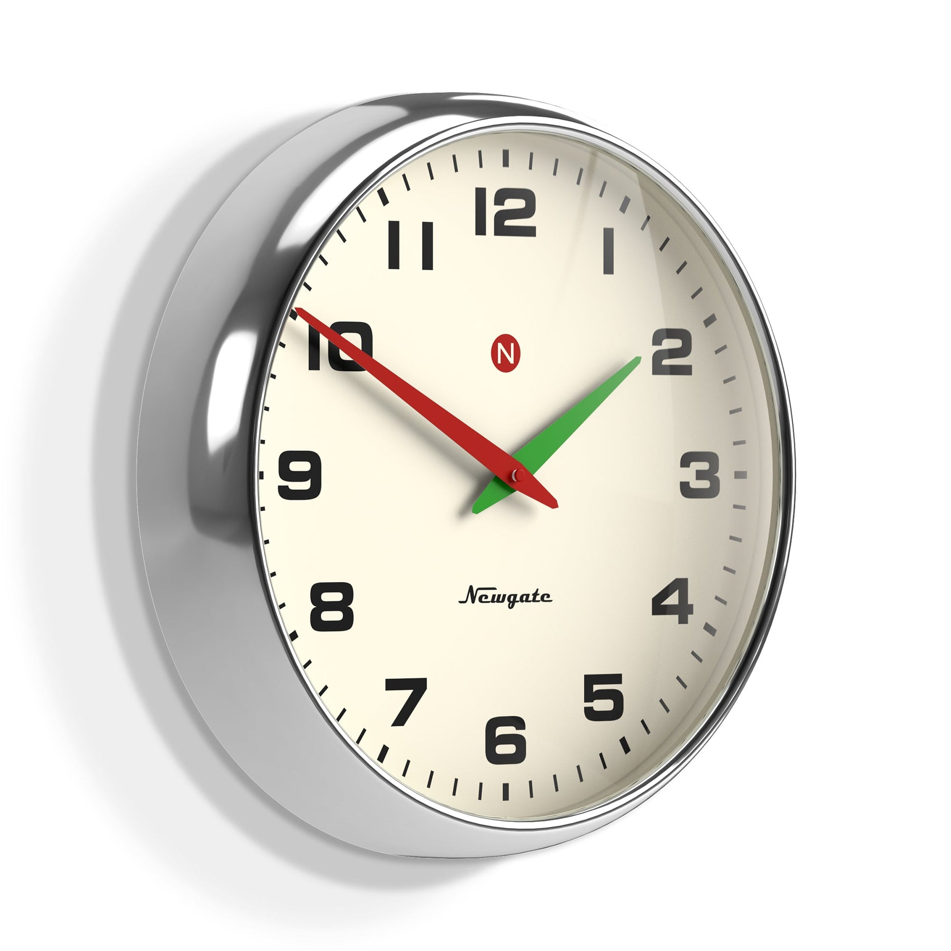 Newgate Superstore Wall Clock Alpha Dial Chrome-Newgate-Mood