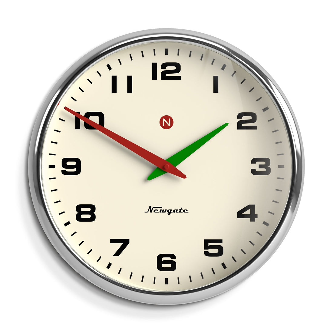 Newgate Superstore Wall Clock Alpha Dial Chrome-Newgate-Mood