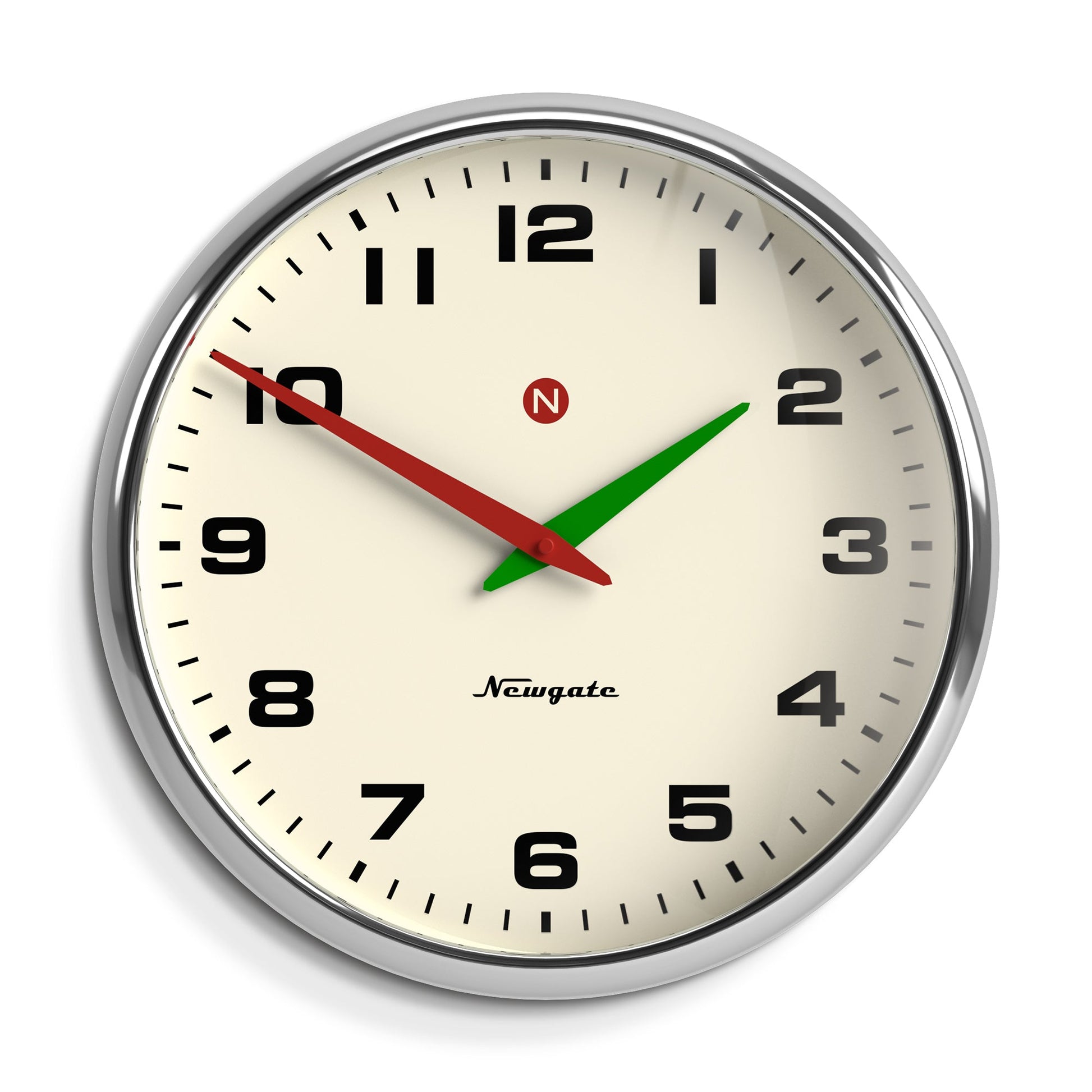 Newgate Superstore Wall Clock Alpha Dial Chrome-Newgate-Mood