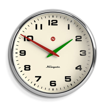 Newgate Superstore Wall Clock Alpha Dial Chrome-Newgate-Mood