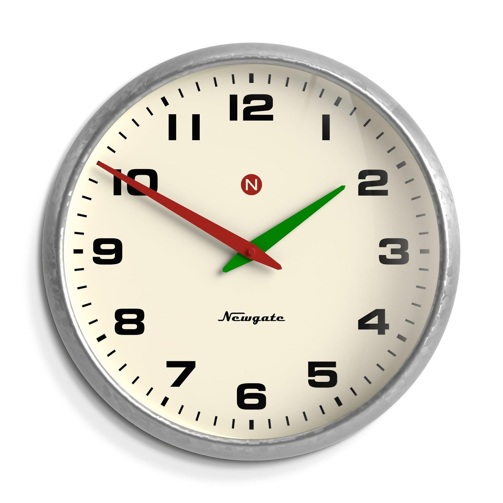 Newgate Superstore Wall Clock Alpha Dial Galvanised*-Newgate-Mood