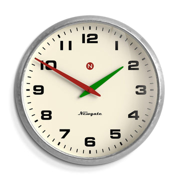 Newgate Superstore Wall Clock Alpha Dial Galvanised*-Newgate-Mood