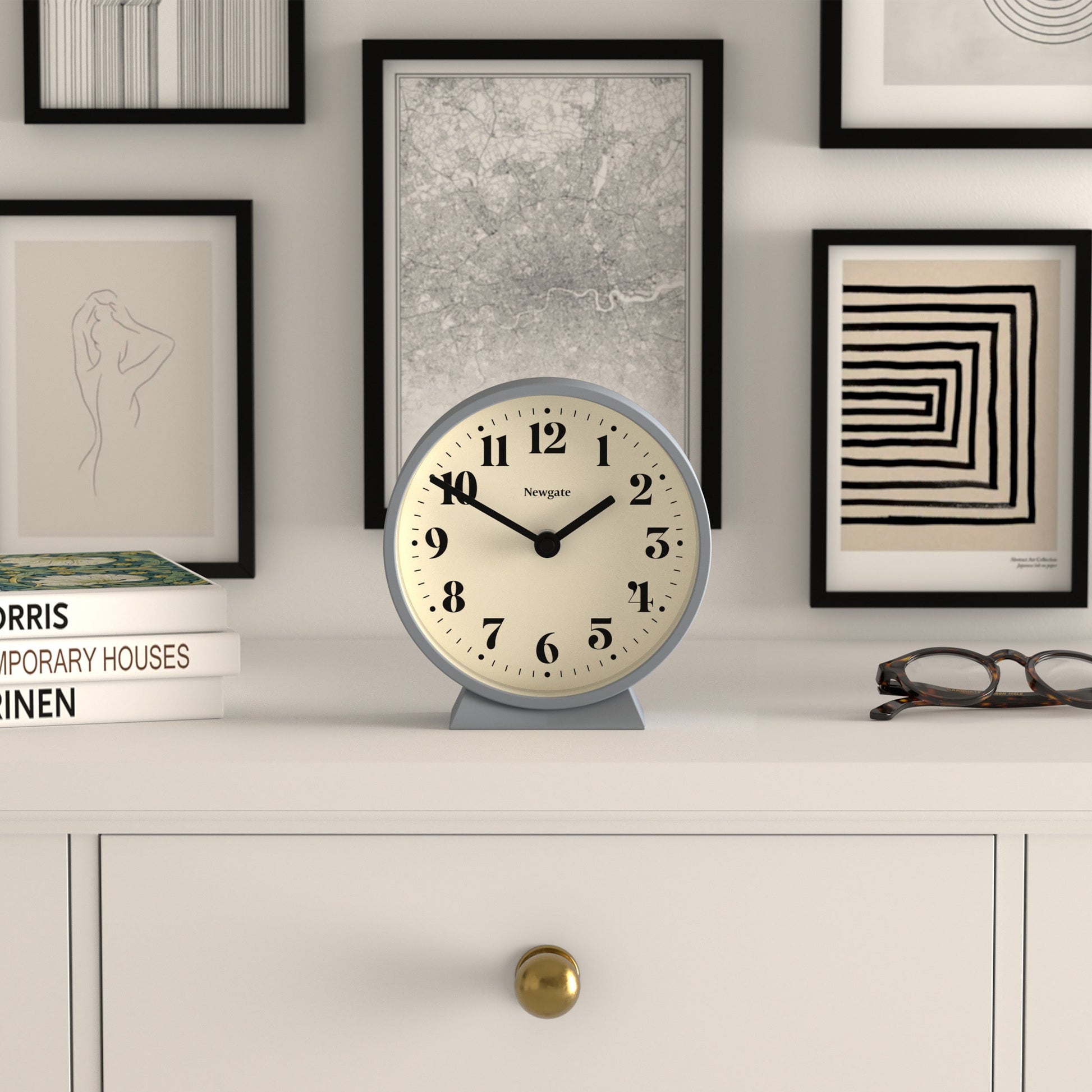 Newgate Theatre Mantel Clock French Navy*-Newgate-Mood