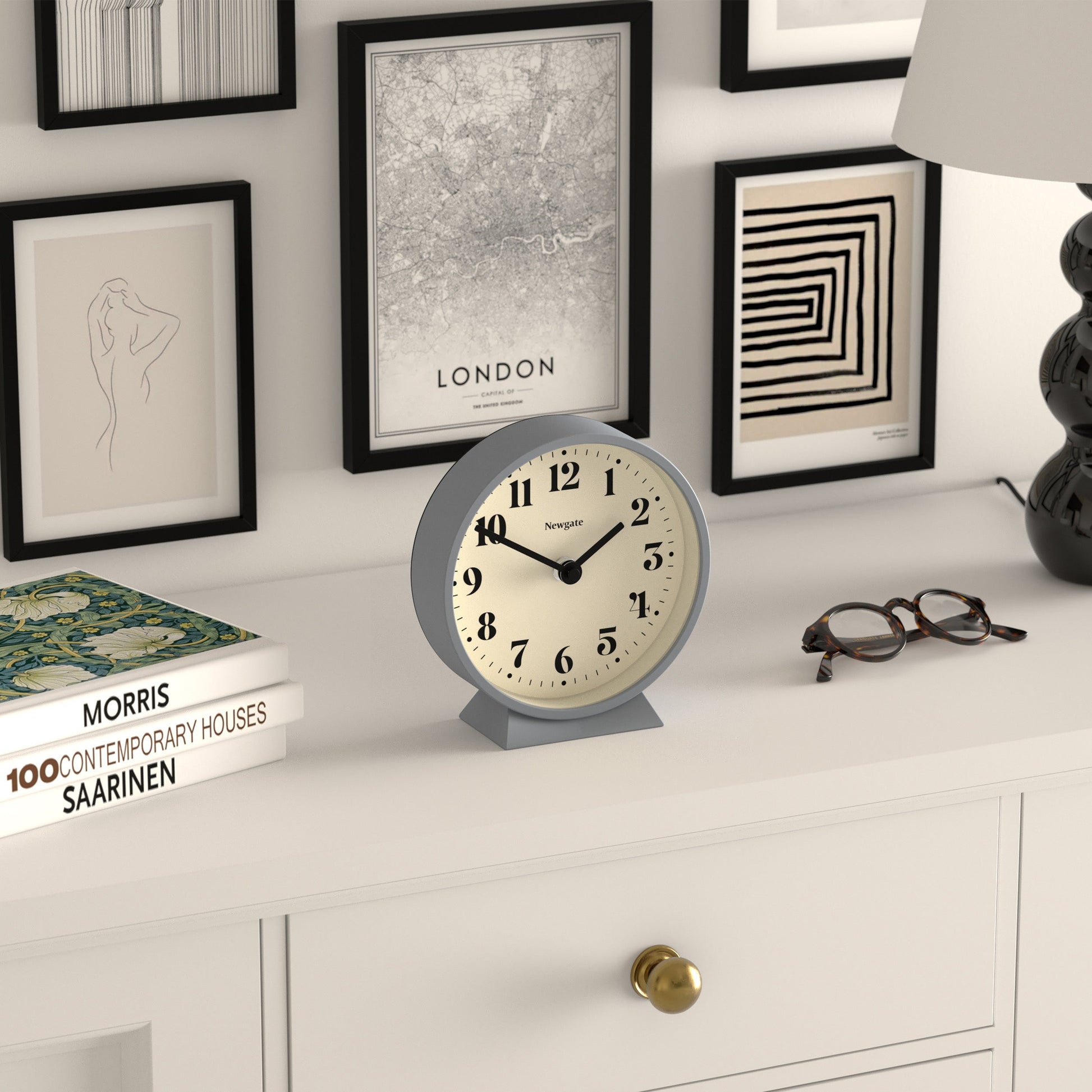 Newgate Theatre Mantel Clock French Navy*-Newgate-Mood