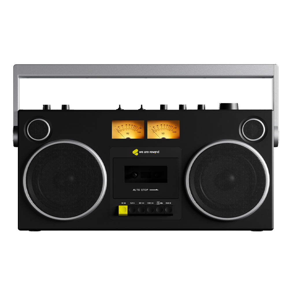 We Are Rewind Getto Blaster Cassette Player & Recorder - Curtis, Black-We Are Rewind-Mood