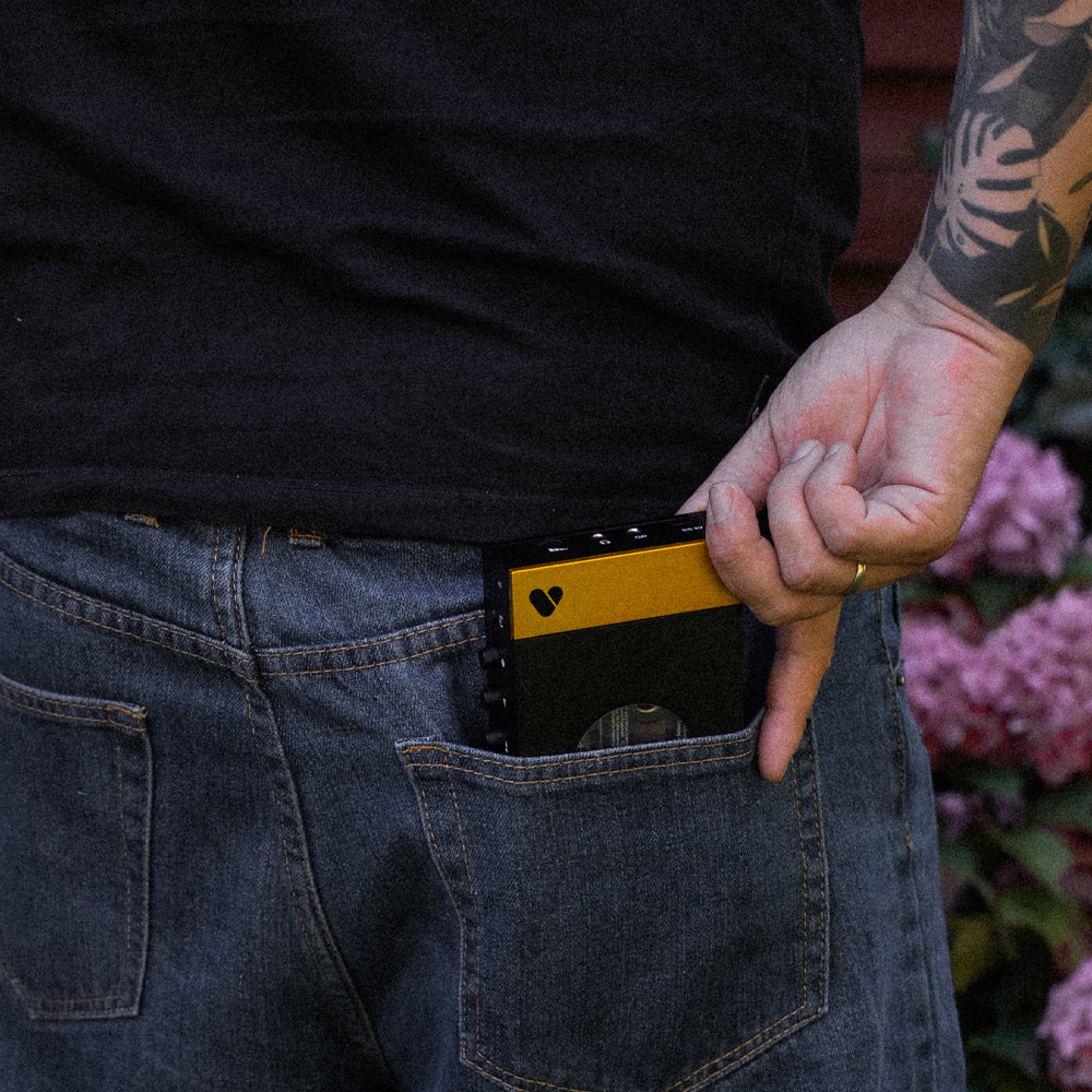 We Are Rewind Portable Cassette Player & Recorder - Amy, Black & Yellow-We Are Rewind-Mood
