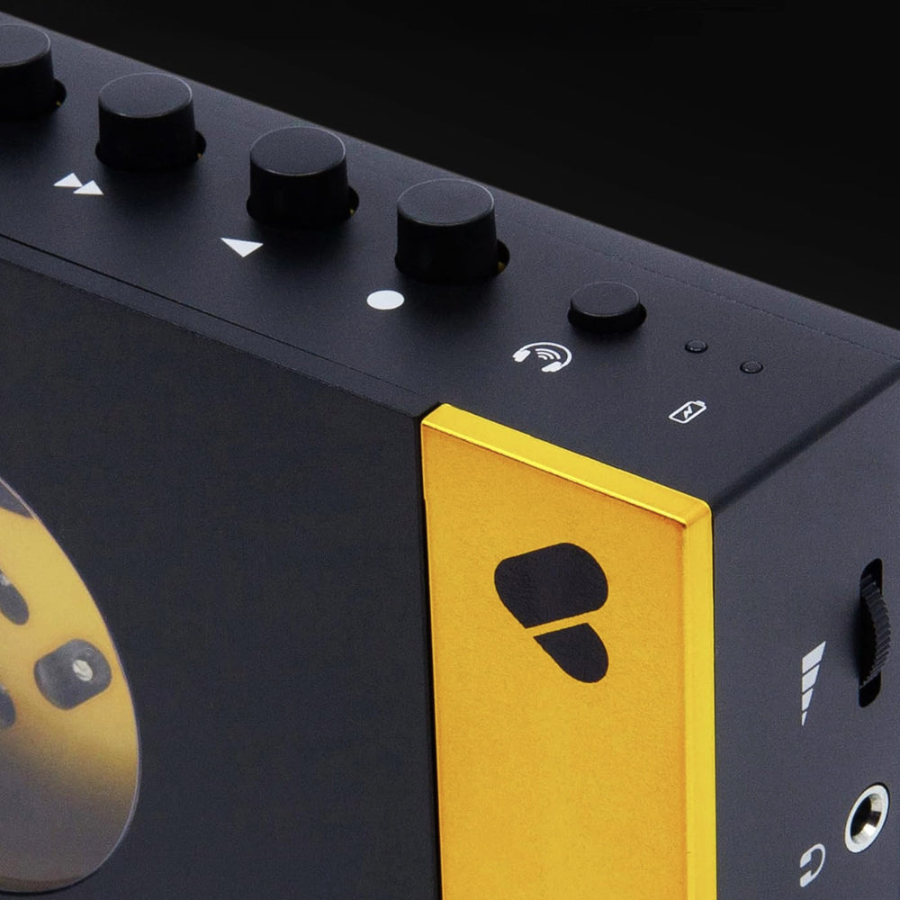 We Are Rewind Portable Cassette Player & Recorder - Amy, Black & Yellow-We Are Rewind-Mood