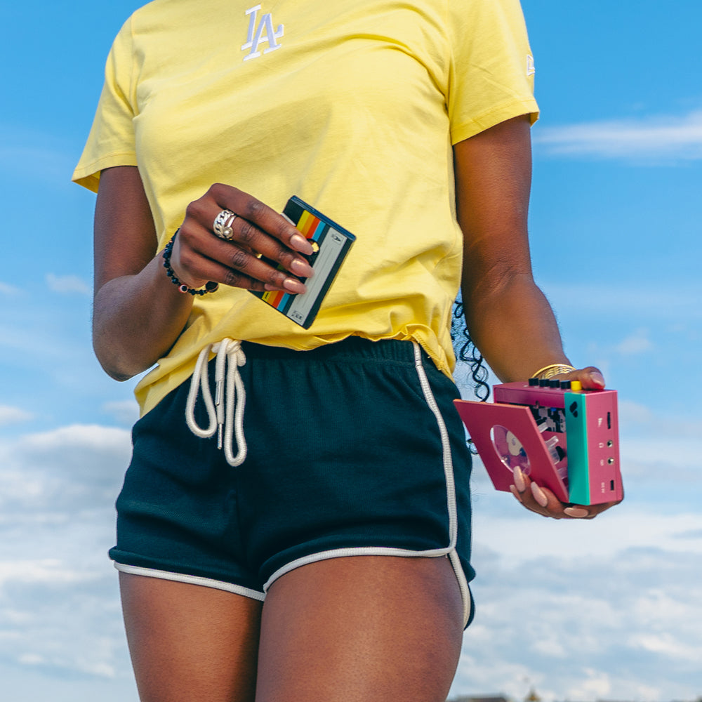 We Are Rewind Portable Cassette Player & Recorder - Edith, Pink & Green-We Are Rewind-Mood