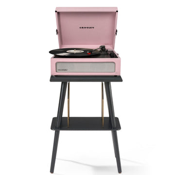 Crosley Voyager Bluetooth Portable Turntable + Crosley Turntable Stand Bundle - Amethyst