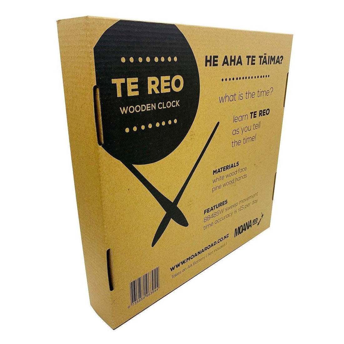 Te Reo Clock - Wood-Moana RD-Mood